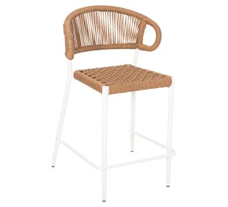 ΣΚΑΜΠΟ ΜΠΑΡ ΜΕΣ.ΥΨΟΥΣ EULO HM6087.02 ΑΛΟΥΜΙΝΙΟ ΛΕΥΚΟ-ΣΥΝΘ.RATTAN ΜΠΕΖ 60x60x99Υεκ. |  Σκαμπώ κήπου στο espiti