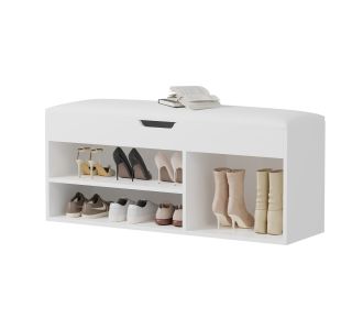 ΠΑΠΟΥΤΣΟΘΗΚΗ ΜΕ ΚΑΘΙΣΜΑ ROMIR HM2478.03 ΜΕΛΑΜΙΝΗ ΛΕΥΚΗ-KΑΘΙΣΜΑ PU ΛΕΥΚΟ 100x30x44Υ |  Παπουτσοθήκες στο espiti