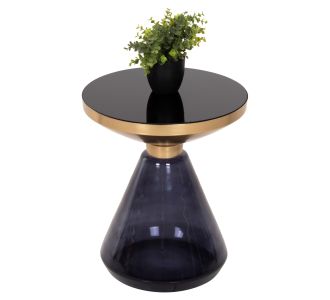 ΒΟΗΘΗΤΙΚΟ ΤΡΑΠΕΖΑΚΙ DEMMY HM9727 ΜΑΥΡΟ & ΜΟΒ ΓΥΑΛΙ-ΧΡΥΣΟ ΜΕΤΑΛΛΟ Φ41x48Υεκ |  Τραπέζια στο espiti