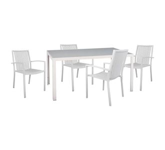 ΣΕΤ ΤΡΑΠΕΖΑΡΙΑΣ 5ΤΜΧ BRONCA HM21023 ΜΕΤΑΛ.ΤΡΑΠΕΖΙ-4 ΠΟΛΥΘΡΟΝΕΣ ΑΛΟΥΜΙΝΙΟΥ-ΛΕΥΚΟ |  Σετ τραπεζαρία κήπου στο espiti