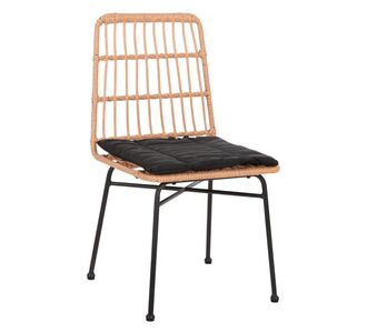 ΚΑΡΕΚΛΑ ALLEGRA HM5705.11 ΜΑΥΡΗ ΜΕΤΑΛΛΙΚΗ ΜΕ ΜΑΞΙΛΑΡΙ-WICKER ΜΠΕΖ 46,5x50x85Υεκ. |  Πολυθρόνες κήπου στο espiti