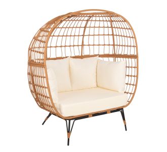 ΠΟΛΥΘΡΟΝΑ ΦΩΛΙΑ MIAMI 2 ΑΤΟΜΩΝ ΤΥΠΟΥ RATTAN HM5870.11 132.5x90x154Υεκ |  Πολυθρόνες κήπου στο espiti