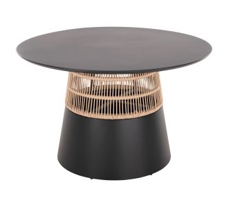 ΤΡΑΠΕΖΙ ΣΤΡΟΓΓΥΛΟ SAEID HM6106.01 ΑΝΘΡΑΚΙ ΑΛΟΥΜΙΝΙΟ-ΜΠΕΖ ΣΧΟΙΝΙ Φ120x75Υεκ. |  Τραπέζια κήπου στο espiti