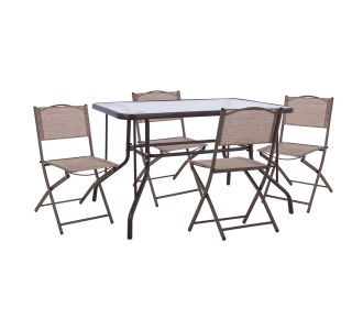 ΣΕΤ ΕΞ.ΧΩΡΟΥ 5ΤΜΧ MAG HM21034 ΤΡΑΠΕΖΙ ADAM & 4 ΠΤΥΣΣΟΜΕΝΕΣ ΚΑΡΕΚΛΕΣ-ΚΑΦΕ |  Σετ τραπεζαρία κήπου στο espiti