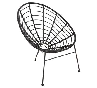 ΠΟΛΥΘΡΟΝΑ ΤΥΠΟΥ ΦΩΛΙΑ ΜΕΤΑΛΛΙΚΗ ALLEGRA HM5458.12 ΜΕ WICKER-ΜΑΥΡΟ 73x78x88Υεκ. |  Πολυθρόνες κήπου στο espiti