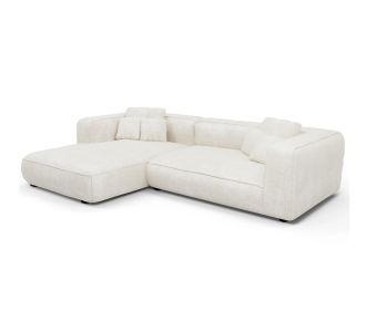 ΚΑΝΑΠΕΣ ΓΩΝΙΑ (ΑΡΙΣΤΕΡΗ) 3-ΘΕΣΙΟΣ GRACE HM3280.02L ΛΕΥΚΟ ΥΦΑΣΜΑ 252x160x70-90Υεκ |  Καναπέδες γωνιακοί στο espiti