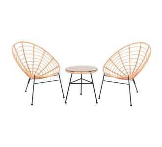 ΣΕΤ ΕΞΩΤΕΡΙΚΟΥ ΧΩΡΟΥ 3ΤΜΧ ALLEGRA HM21047.11 ΜΠΕΖ ΣΥΝΘ.RATTAN-ΜΕΤΑΛΛΟ ΣΕ ΜΑΥΡΟ |  Σαλόνια κήπου στο espiti
