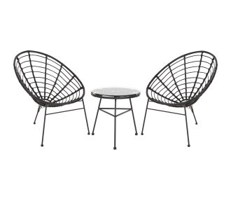 ΣΕΤ ΕΞΩΤΕΡΙΚΟΥ ΧΩΡΟΥ 3ΤΜΧ ALLEGRA HM21047.12 ΜΑΥΡΟ ΣΥΝΘ.RATTAN & ΜΕΤΑΛΛΟ |  Σαλόνια κήπου στο espiti