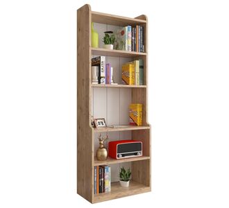 ΒΙΒΛΙΟΘΗΚΗ NEAT HM18194.04 ΜΕΛΑΜΙΝΗ ΣΕ ΦΥΣΙΚΟ ΧΡΩΜΑ ΞΥΛΟΥ 60x30x180Υεκ. |  Βιβλιοθήκες γραφείου στο espiti