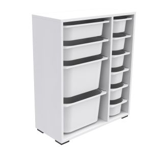 ΣΥΡΤΑΡΙΕΡΑ SANI HM18212.01 ΜΕΛΑΜΙΝΗ ΣΕ ΛΕΥΚΟ-10 ΛΕΥΚΑ ΣΥΡΤΑΡΙΑ P.E. 69,5x30x83Υεκ |  Συρταριέρες -Κονσόλες στο espiti