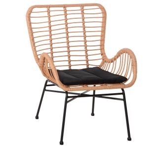 ΠΟΛΥΘΡΟΝΑ ΣΤΥΛ ΜΠΕΡΖΕΡΑΣ ALLEGRA HM5704.11 P.E.RATTAN ΜΠΕΖ-ΜΑΥΡΟ ΜΕΤΑΛΛΟ 66x59x90Υεκ. |  Πολυθρόνες κήπου στο espiti