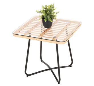 ΤΡΑΠΕΖΑΚΙ GERRY HM5717.11 ΜΕ WICKER ΜΠΕΖ-ΜΑΥΡΟ ΜΕΤΑΛ.ΣΚΕΛΕΤΟ 50x50x47,5Υεκ. |  Τραπέζια κήπου στο espiti