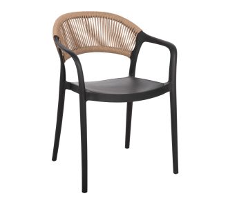 ΠΟΛΥΘΡΟΝΑ ΠΟΛΥΠΡΟΠΥΛΕΝΙΟΥ EVA HM6155.02 ΜΑΥΡΗ ΜΕ ΜΠΕΖ ΣΧΟΙΝΙ 56,5x53x80Υεκ. |  Πολυθρόνες κήπου στο espiti