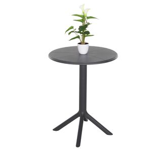 ΤΡΑΠΕΖΙ ΠΟΛΥΠΡΟΠΥΛΕΝΙΟΥ ΣΤΡΟΓΓΥΛΟ TERRIN HM6124.20 ΓΚΡΙ Φ61x77Υεκ. |  Τραπέζια κήπου στο espiti
