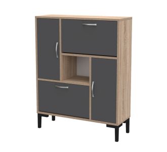 ΠΑΠΟΥΤΣΟΘΗΚΗ MEDY HM18187.01 ΜΕΛΑΜΙΝΗ ΣΕ ΑΝΘΡΑΚΙ & ΣΟΝΑΜΑ-ΜΑΥΡΑ ΠΟΔΙΑ 85x30x108.5Υ εκ. |  Παπουτσοθήκες στο espiti