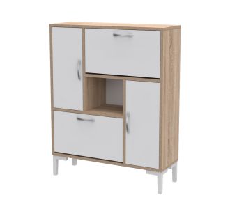 ΠΑΠΟΥΤΣΟΘΗΚΗ MEDY HM18187.04 ΜΕΛΑΜΙΝΗ ΣΕ ΛΕΥΚΟ & ΣΟΝΑΜΑ-ΛΕΥΚΑ ΠΟΔΙΑ 86,5x30x109Υεκ |  Παπουτσοθήκες στο espiti