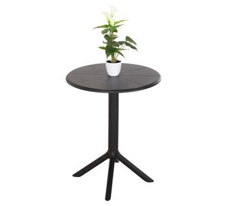 ΤΡΑΠΕΖΙ ΠΟΛΥΠΡΟΠΥΛΕΝΙΟΥ ΣΤΡΟΓΓΥΛΟ TERRIN HM6124.12 ΜΑΥΡΟ Φ60x75Υεκ. |  Τραπέζια κήπου στο espiti