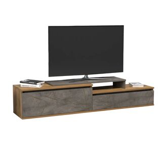 ΕΠΙΠΛΟ TV LEIS HM18186 ΜΕΛΑΜΙΝΗ ΣΕ ΦΥΣΙΚΟ ΞΥΛΟΥ & ΟΨΗ ΓΚΡΙ ΜΑΡΜΑΡΟ 180x35x42Υεκ. |  Έπιπλα τηλεόρασης στο espiti