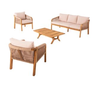 ΣΕΤ ΣΑΛΟΝΙ ΕΞ.ΧΩΡΟΥ 4ΤΜΧ ROSSWELL HM6084.02 ΞΥΛΟ ΑΚΑΚΙΑΣ-ΣΧΟΙΝΙ-ΜΠΕΖ ΜΑΞΙΛΑΡΙΑ |  Σαλόνια κήπου στο espiti