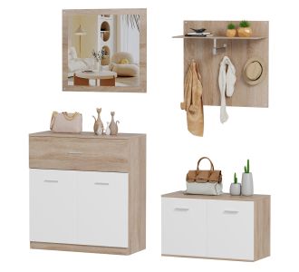 ΣΕΤ ΕΙΣΟΔΟΥ 4ΤΜΧ DIONNE HM21057 ΜΕΛΑΜΙΝΗ ΣΕ ΣΟΝΑΜΑ-ΛΕΥΚΟ |  Βιτρίνες - Έπιπλα εισόδου στο espiti