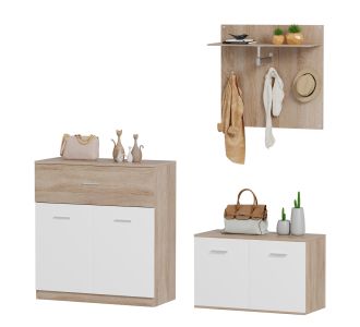 ΣΕΤ ΕΙΣΟΔΟΥ 3ΤΜΧ DIONNE HM21058 ΜΕΛΑΜΙΝΗ ΣΕ ΣΟΝΑΜΑ-ΛΕΥΚΟ |  Βιτρίνες - Έπιπλα εισόδου στο espiti