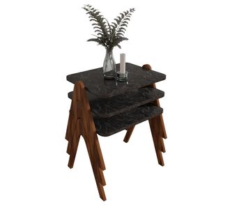 ΣΕΤ 3ΤΜΧ ΒΟΗΘΗΤΙΚΑ ΤΡΑΠΕΖΑΚΙΑ REACHER HM18176.02 ΜΕΛΑΜΙΝΗ ΣΕ ΚΑΡΥΔΙ-ΜΑΥΡΟ ΜΑΡΜΑΡΟ 40x30x40Υεκ. |  Τραπέζια στο espiti