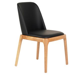 KΑΡΕΚΛΑ ΤΡΑΠΕΖΑΡΙΑΣ FURLAN HM9944.01 RUBBERWOOD-ΜΑΥΡΟ PU 54,5x58x86Υεκ |  Πολυθρόνες σαλονιού στο espiti