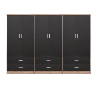ΝΤΟΥΛΑΠΑ 6ΦΥΛΛΗ REINA ME 6 ΣΥΡΤΑΡΙΑ HM21060.03 ΜΕΛΑΜΙΝΗ ΣΕ ΓΚΡΙ-ΣΟΝΑΜΑ 240x42x181Υεκ |  Ντουλάπες ρούχων στο espiti