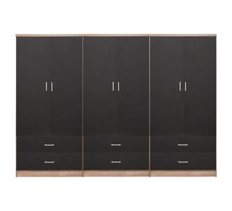 ΝΤΟΥΛΑΠΑ 6ΦΥΛΛΗ REINA ME 6 ΣΥΡΤΑΡΙΑ HM21060.03 ΜΕΛΑΜΙΝΗ ΣΕ ΓΚΡΙ-ΣΟΝΑΜΑ 240x42x181Υεκ |  Ντουλάπες ρούχων στο espiti