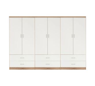 ΝΤΟΥΛΑΠΑ 6ΦΥΛΛΗ REINA ME 6 ΣΥΡΤΑΡΙΑ HM21060.06 ΜΕΛΑΜΙΝΗ ΣΕ ΛΕΥΚΟ-ΣΟΝΑΜΑ 240x42x181Υεκ |  Ντουλάπες ρούχων στο espiti