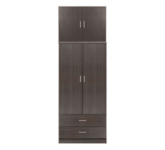 ΝΤΟΥΛΑΠΑ REINA HM21061.01 2ΦΥΛΛΗ ΜΕ ΠΑΤΑΡΙ & 2 ΣΥΡΤΑΡΙΑ-ΜΕΛΑΜΙΝΗ ZEBRANO 80x42x241Υεκ |  Ντουλάπες ρούχων στο espiti