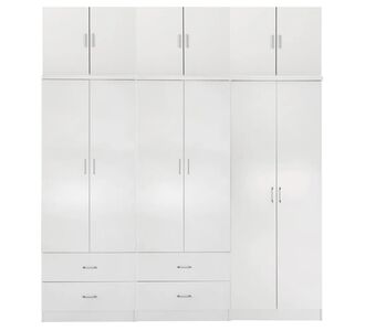 ΝΤΟΥΛΑΠΑ REINA HM21063.05 6ΦΥΛΛΗ-4 ΣΥΡΤΑΡΙΑ-ΠΑΤΑΡΙ-ΜΕΛΑΜΙΝΗ ΣΕ ΛΕΥΚΟ 240x43x241Υεκ |  Ντουλάπες ρούχων στο espiti