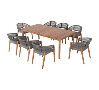 ΣΕΤ ΤΡΑΠΕΖΑΡΙΑΣ 9ΤΜΧ NAVANT HM21066.01 ΤΡΑΠΕΖΙ ΜΕ 8 ΚΑΡΕΚΛΕΣ ΞΥΛΟ ΑΚΑΚΙΑΣ-ΣΧΟΙΝΙ ΓΚΡΙ |  Σετ τραπεζαρία κήπου στο espiti