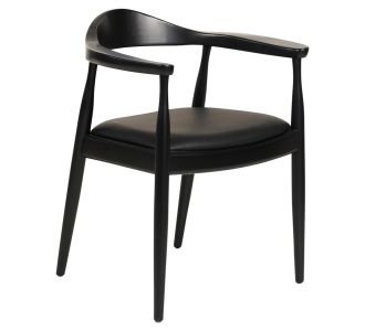 ΠΟΛΥΘΡΟΝΑ ΤΡΑΠΕΖΑΡΙΑΣ ADOR HM9948.02 RUBBERWOOD ΚΑΙ PU-ΜΑΥΡΟ 62x54x76,5Υεκ |  Πολυθρόνες σαλονιού στο espiti