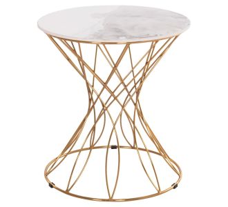 ΒΟΗΘΗΤΙΚΟ ΤΡΑΠΕΖΑΚΙ RUDY HM18037.01 ΚΕΡΑΜΙΚΟ TOP ΛΕΥΚΟ-ΜΕΤΑΛΛΟ ΧΡΥΣΟ Φ45x48,5Υεκ. |  Τραπέζια στο espiti