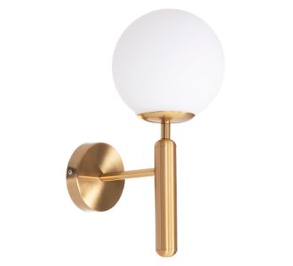 ΑΠΛΙΚΑ ΤΟΙΧΟΥ HOMY HM4470 ΜΕΤΑΛΛΙΚΗ ΒΑΣΗ ΧΡΥΣΗ-ΓΥΑΛΙ [Ε27] 14x21x33Υεκ. |  Απλίκες στο espiti