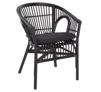 ΠΟΛΥΘΡΟΝΑ DAMPAR HM9929.03 RATTAN & ΜΑΞΙΛΑΡΙ ΣΕ ΜΑΥΡΟ 58x63x79Υεκ. |  Πολυθρόνες κήπου στο espiti