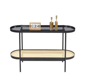 ΚΟΝΣΟΛΑ SEITZ HM18032 ΓΥΑΛΙ TOP-ΜΕΤΑΛΛΟ-RATTAN ΣΕ ΦΥΣΙΚΟ 120x43x76,5Υεκ. |  Μπουφέδες στο espiti