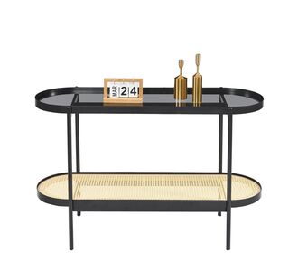 ΚΟΝΣΟΛΑ SEITZ HM18032 ΓΥΑΛΙ TOP-ΜΕΤΑΛΛΟ-RATTAN ΣΕ ΦΥΣΙΚΟ 120x43x76,5Υεκ. |  Μπουφέδες στο espiti