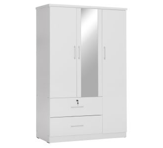 ΝΤΟΥΛΑΠΑ ΜΕ ΚΑΘΡΕΦΤΗ & ΣΥΡΤΑΡΙΑ JARRY HM2485.01 ΛΕΥΚΗ ΜΕΛΑΜΙΝΗ 119x48x183Υεκ |  Ντουλάπες ρούχων στο espiti