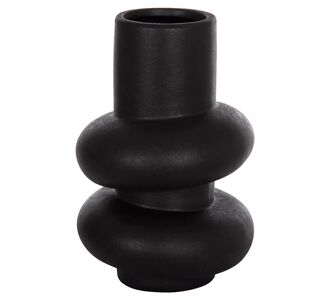 ΕΠΙΤΡΑΠΕΖΙΟ ΚΕΡΑΜΙΚΟ ΔΙΑΚΟΣΜΗΤΙΚΟ ROOK HM4627.02 ΜΑΥΡΟ ΜΑΤ Φ16x25,5Υεκ |  Επιπλα στο espiti
