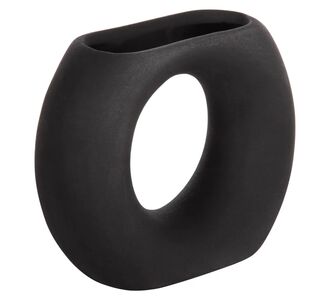 ΕΠΙΤΡΑΠΕΖΙΟ ΚΕΡΑΜΙΚΟ ΔΙΑΚΟΣΜΗΤΙΚΟ ELLIPTO HM4646.02 ΜΑΥΡΟ ΜΑΤ 18x6,5x14Υεκ |  Επιπλα στο espiti