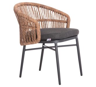 ΠΟΛΥΘΡΟΝΑ ΑΛΟΥΜΙΝΙΟΥ ORIN HM6265.01 ΣΚΟΥΡΟ ΓΚΡΙ- P.E.RATTAN ΣΕ ΦΥΣΙΚΟ 58x61x75Υεκ. |  Πολυθρόνες κήπου στο espiti