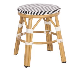 ΣΚΑΜΠΟ ΑΛΟΥΜΙΝΙΟΥ CHINO HM6285.03 BAMBOO LOOK-TEXTILENE ΛΕΥΚΟ-ΜΑΥΡΟ Φ36x46Υεκ. |  Σκαμπώ κήπου στο espiti