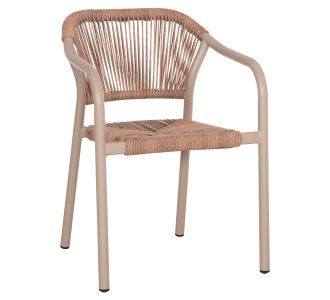 ΠΟΛΥΘΡΟΝΑ ΑΛΟΥΜΙΝΙΟΥ LUCCI HM6266.02 MOKA ΣΚΕΛΕΤΟΣ-P.E.RATTAN ΦΥΣΙΚΟ 58x56x79Υεκ |  Πολυθρόνες κήπου στο espiti