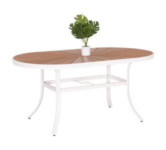 ΤΡΑΠΕΖΙ ΕΞΩΤ.ΧΩΡΟΥ TELAMO HM6288.02 ΑΛΟΥΜΙΝΙΟ ΛΕΥΚΟ & POLYWOOD 160X90Χ73.5Υεκ. |  Τραπέζια κήπου στο espiti