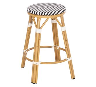 ΣΚΑΜΠΟ ΑΛΟΥΜΙΝΙΟΥ ΜΕΣ.ΥΨΟΥΣ CHINO HM6286.03 BAMBOO LOOK & TEXTILENE ΜΑΥΡΟ 43x43x65Υεκ |  Σκαμπώ κήπου στο espiti