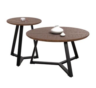 ΣΕΤ 2ΤΜΧ ΤΡΑΠΕΖΙΑ ΣΑΛΟΝΙΟΥ ROCKET HM21090.02 MDF ΣΕ ΚΑΡΥΔΙ ΧΡΩΜΑ Φ80εκ & Φ45εκ |  Τραπέζια στο espiti