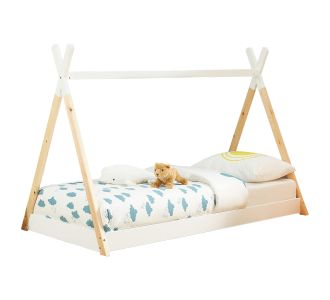 ΚΡΕΒΑΤΙ ΠΑΙΔΙΚΟ MUNK HM699.03 τ.MONTESSORI ΞΥΛΟ ΠΕΥΚΟΥ ΦΥΣΙΚΟ-ΛΕΥΚΟ- 190x90εκ |  Παιδικά έπιπλα στο espiti