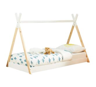 ΚΡΕΒΑΤΙ ΠΑΙΔΙΚΟ MUNK HM699.03 τ.MONTESSORI ΞΥΛΟ ΠΕΥΚΟΥ ΦΥΣΙΚΟ-ΛΕΥΚΟ- 190x90εκ |  Παιδικά έπιπλα στο espiti